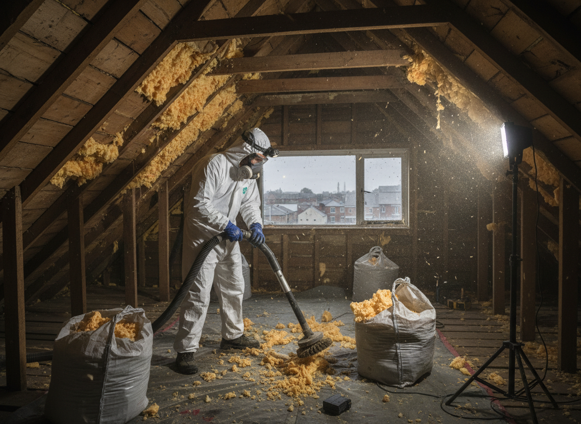 Attic Spray Foam Removal in Huddersfield, West Yorkshire