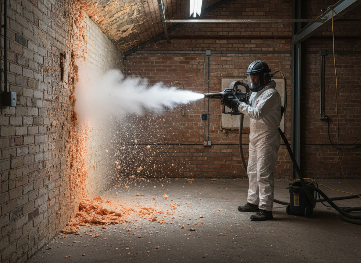 Dry Ice Blasting Spray Foam Removal in Huddersfield, West Yorkshire