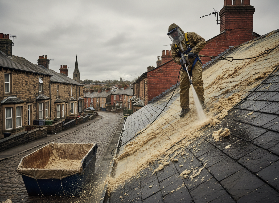 Roof Spray Foam Removal in Huddersfield, West Yorkshire